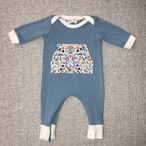 Thimble Collection 0-3 shawl romper with zipper EUC